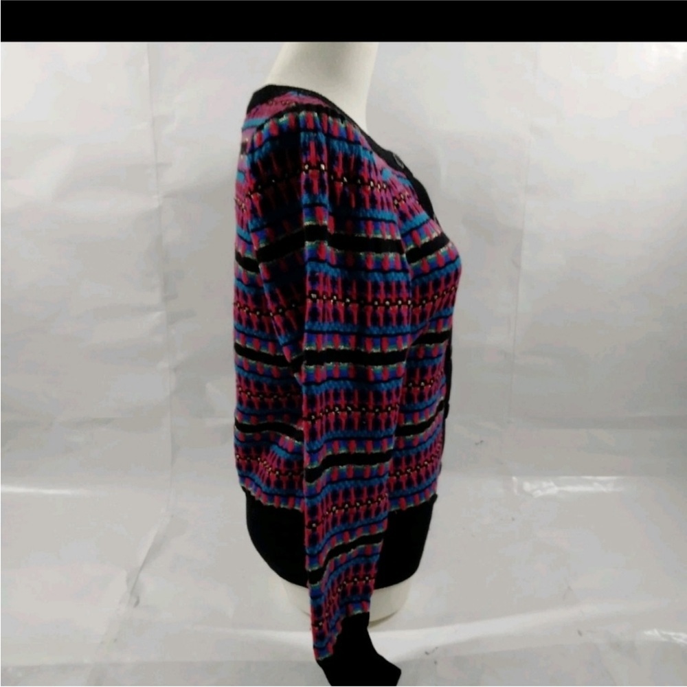 Yves Saint Laurent Black and‎ Multicolor Sweater 100% Wool - Picture 7 of 10